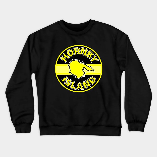 Hornby Island Classic Circle - Bright Lemon Yellow - Stay Mellow - Hornby Island Crewneck Sweatshirt by City of Islands